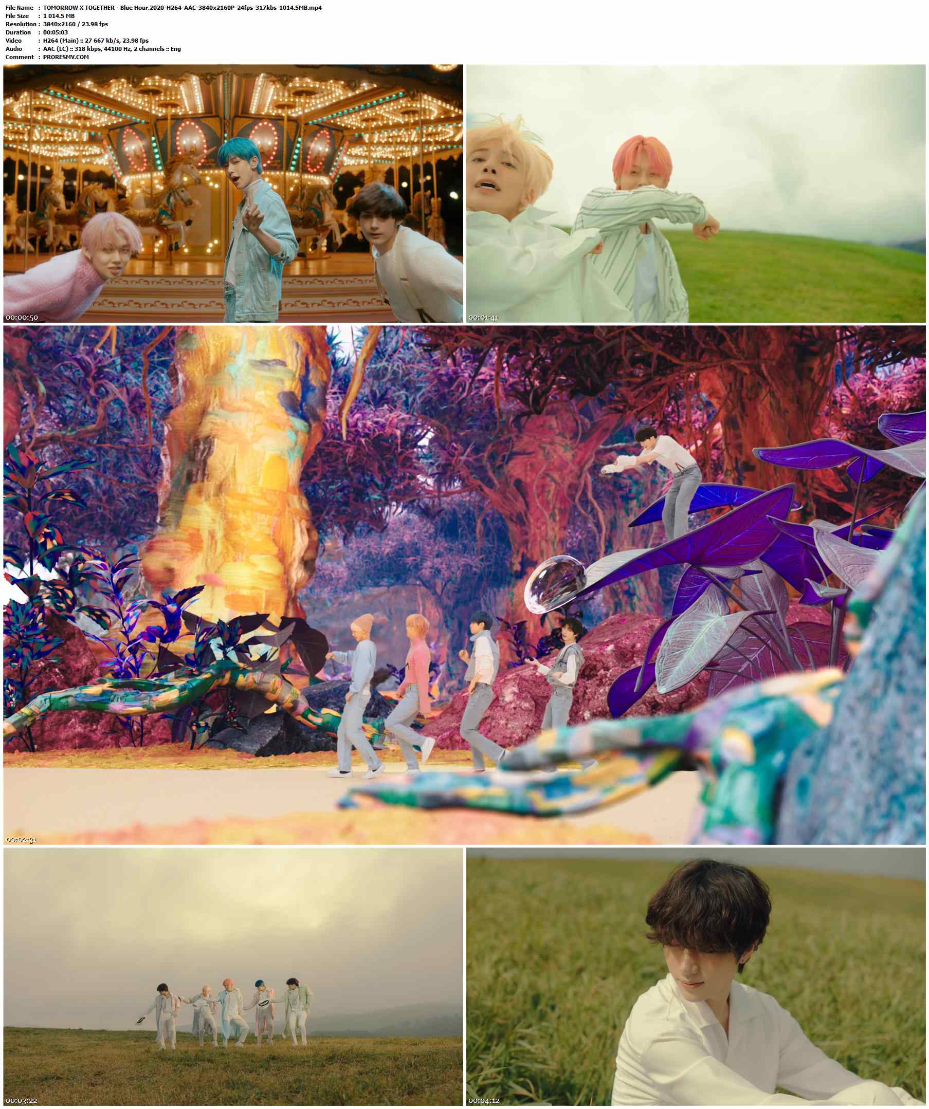TOMORROW X TOGETHER - Blue Hour.2020-H264-AAC-3840x2160P-24fps-317kbs-1014.5MB官方MV_高清MV